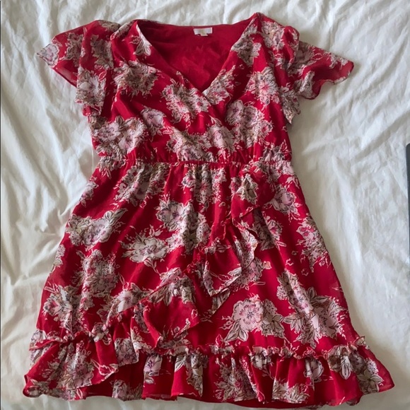 Red floral dress - Picture 1 of 1